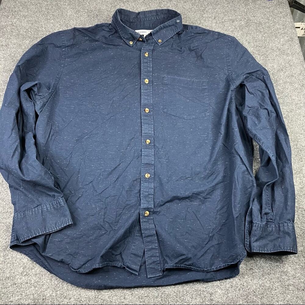 Mens Large Everyday Shirt‎ Slim Fit blue button down long sleeve XXL